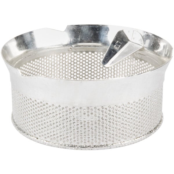 Tellier P10030 1/8" Perforated Replacement Sieve for 15 Qt. Food Mill on Stand - Tinned Steel