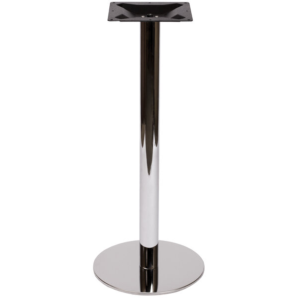 BFM Seating PHTB24RCHT Adele Bar Height Indoor 24" Chrome Round Table Base