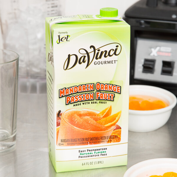 DaVinci Gourmet 64 fl. oz. Mandarin Orange Passion Fruit Real Fruit Smoothie Mix
