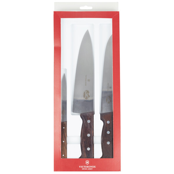 Victorinox 5.1050.3-X1 Rosewood 3 Piece Chef Knife Set