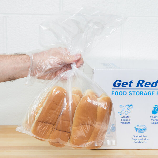 Inteplast Group PB100420 Get Reddi 10" x 4" x 20" Heavy Duty Plastic Food Bag - 1000/Case