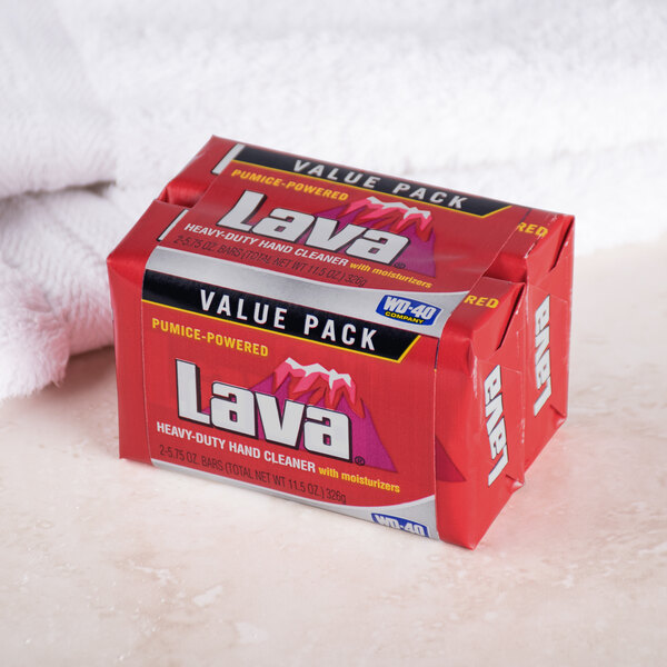 Lava Bar 10186 5.75 oz. Pumice-Powered Two-Pack Hand Soap with Moisturizers - 12/Case