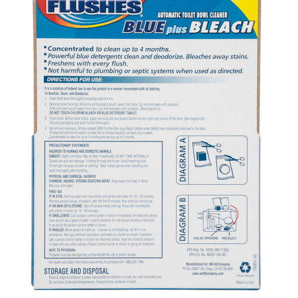 2000 Flushes 208017 Blue Plus Bleach Automatic Toilet Bowl Cleaner
