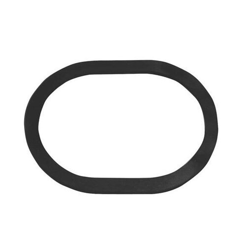 A black rubber oval-shaped hand hole cover gasket.