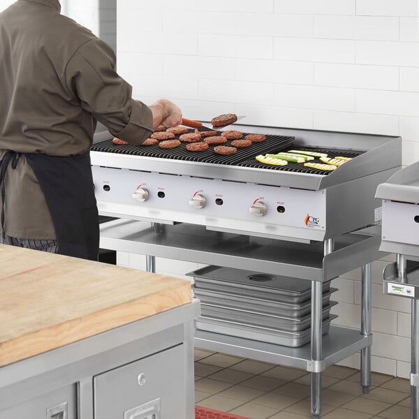 Cooking Performance Group CBR48 48" Gas Countertop Radiant Charbroiler - 160,000 BTU