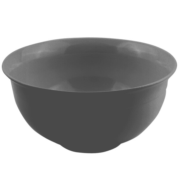 A smoke gray Bon Chef tulip bowl.