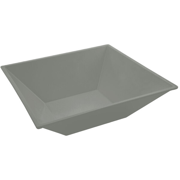A platinum gray flared bowl with a white background.