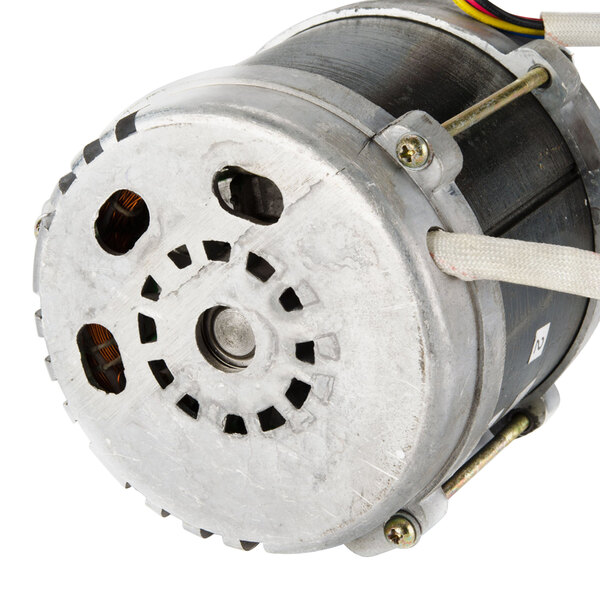 An Avantco 5/8 HP meat slicer motor with wires.