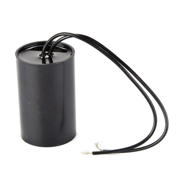 An Avantco replacement capacitor with wires attached.