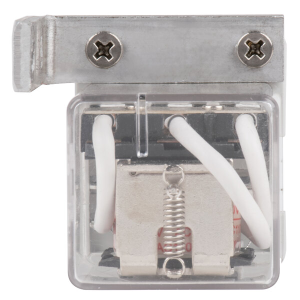 An Avantco replacement relay for a meat slicer.