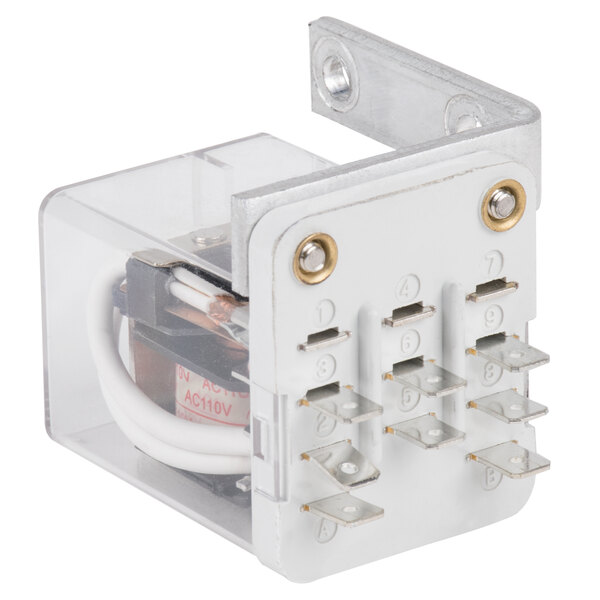 An Avantco replacement relay with two wires.