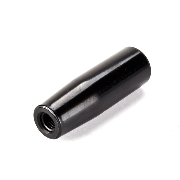 A black metal cylinder with a black screw.