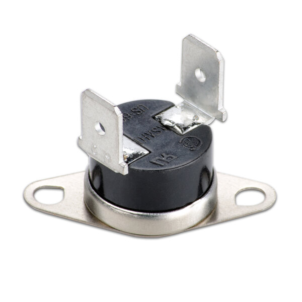 A black and silver metal Nemco Hi-Limit Thermostat with two screws.