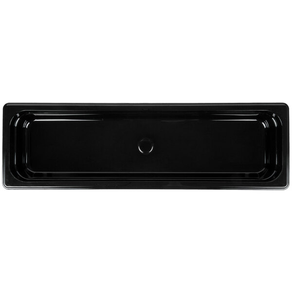 Rubbermaid FG239P00BLA 1/2 Size Long Black High Heat Plastic Food Pan ...
