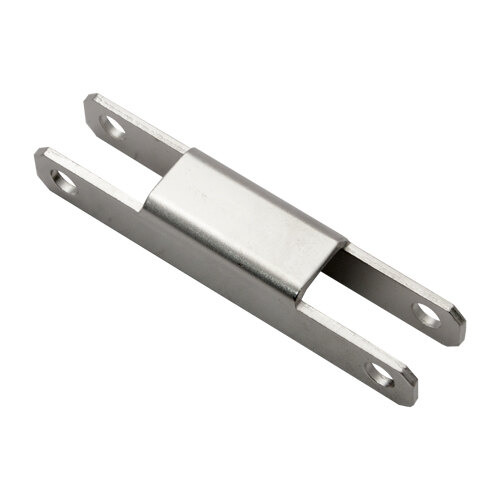 A stainless steel Nemco Yoke with two holes.