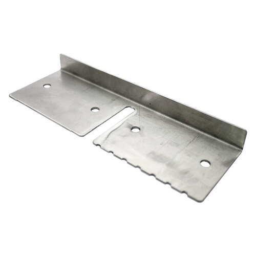 A pair of stainless steel brackets.
