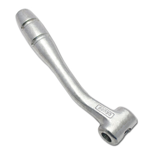 A silver metal Nemco lever with a long handle.