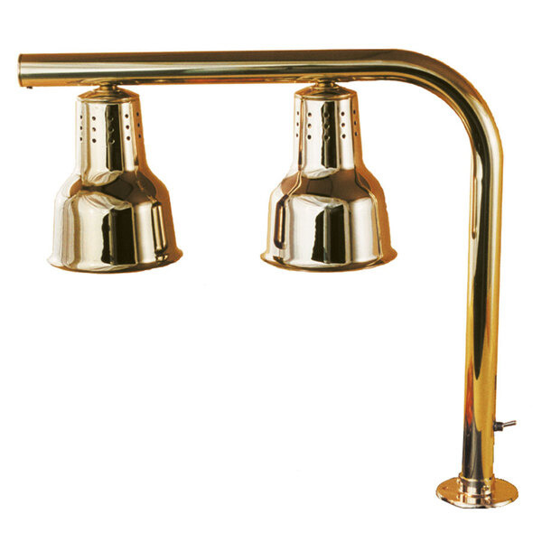 Hanson Heat Lamps FLD/FM/BR Dual Bulb Heat Lamp with Brass Finish