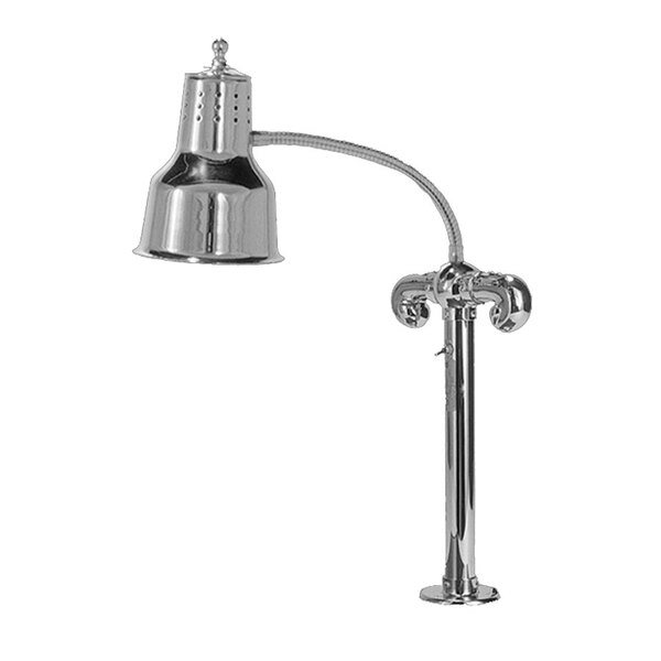 Hanson Heat Lamps SL/FM/CH Stainless Steel Single Bulb Flexible Mounted Heat Lamp with Chrome Finish