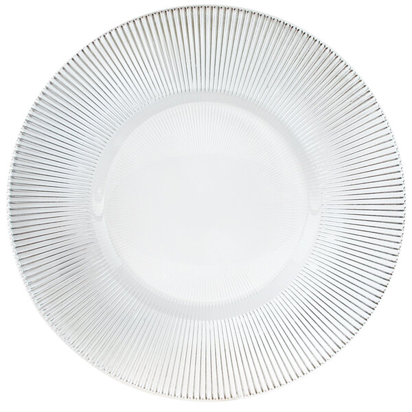 The Jay Companies 1900035 13" Round Clear Sunray Glass Charger Plate