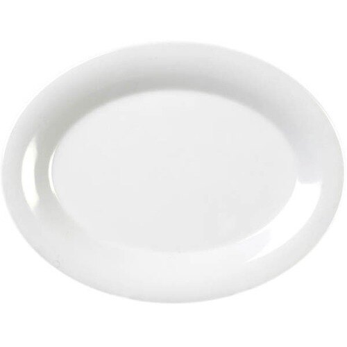 A white platter with a white rim.