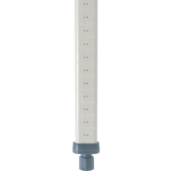 A white rectangular polymer post with numbers on it.