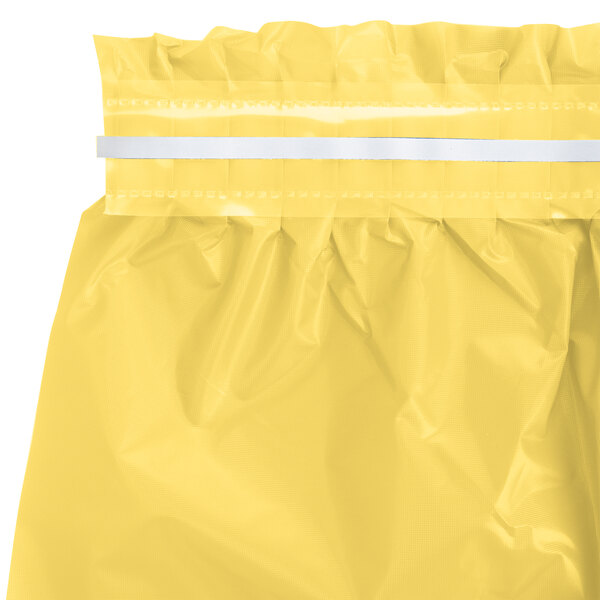 Creative Converting 10035 14' x 29" Mimosa Yellow Disposable Plastic Table Skirt