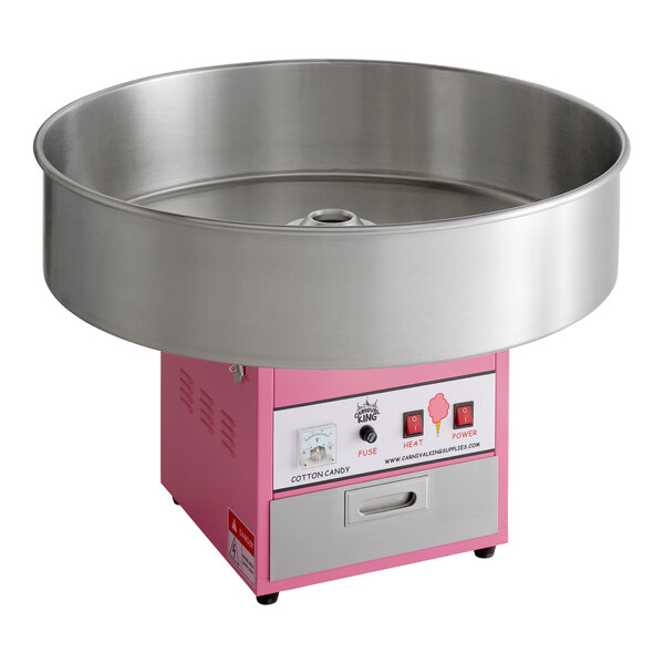 Carnival King CCM28 Cotton Candy Machine with 28" Stainless Steel Bowl - 110V