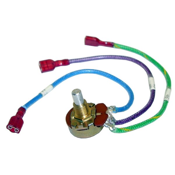 The All Points temperature control potentiometer with wires and a plug.