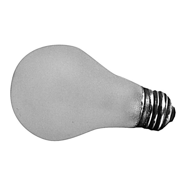 A close-up of an All Points silicone-coated light bulb with a metal base.