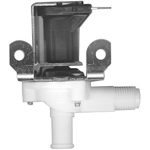 A white All Points water inlet solenoid valve with a black handle.