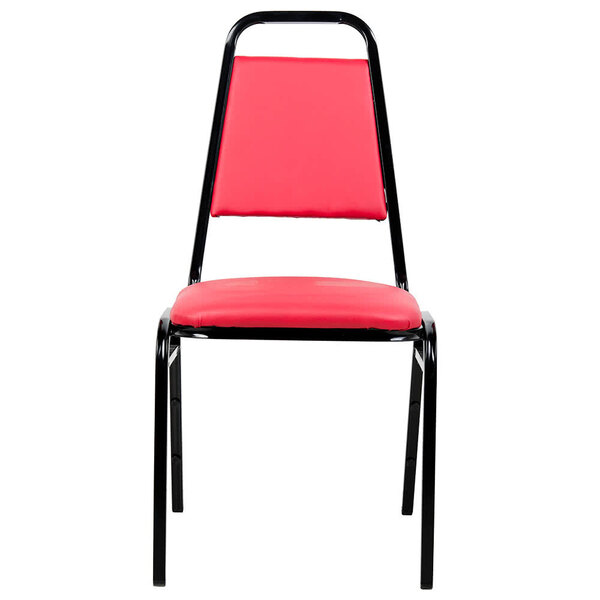 Lancaster Table & Seating Red Stackable Banquet Chair with 1" Padded Seat