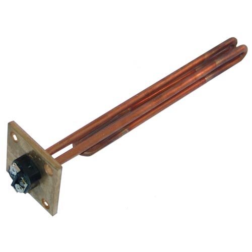 A copper All Points heating element with a square base.