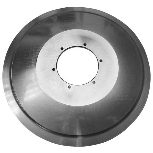 An All Points stainless steel circular blade with a hole in the center.