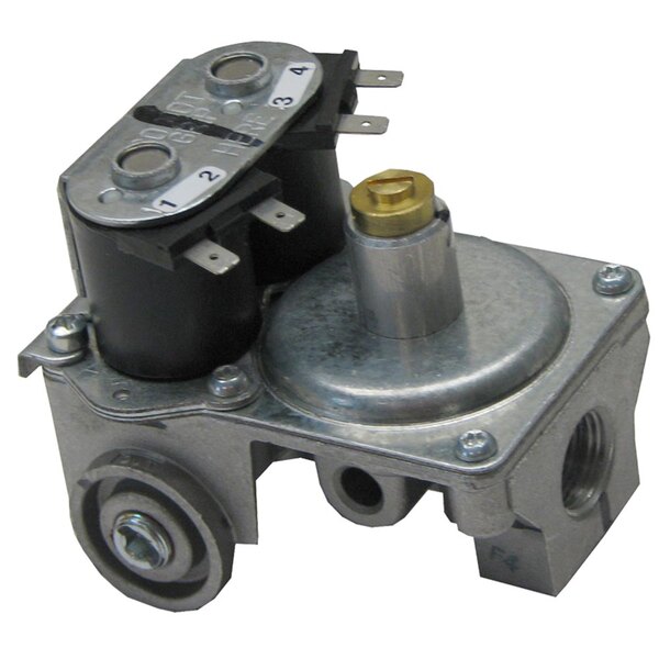 An All Points natural gas solenoid valve with two 3/8" NPT valves.