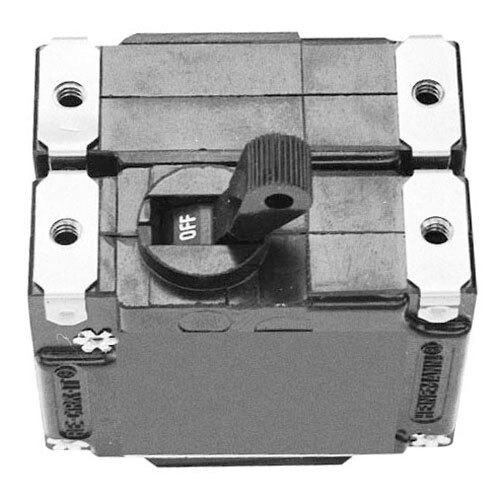 A black All Points electrical switch with two screws and a knob.