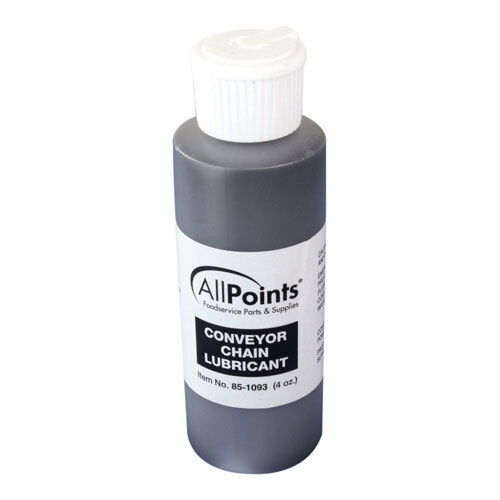 A gray bottle of All Points Graphite Chain Lubricant with a white cap.