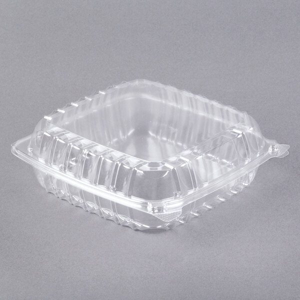 Dart - Contenedor de plástico transparente con tapa con bisagras 9 pulgadas  x 5 3/8 pulgadas x 3 1/2 pulgadas (25)