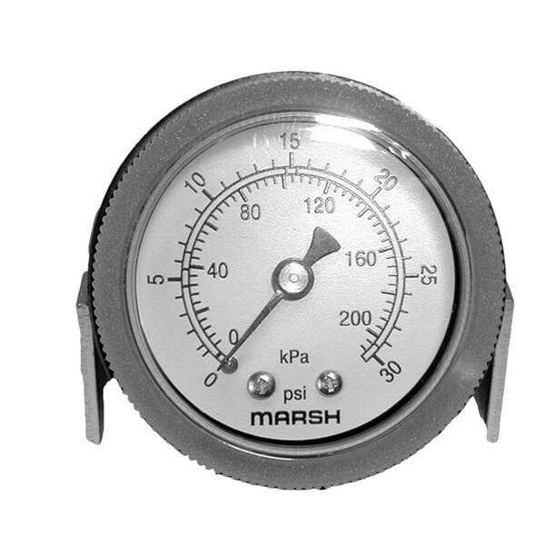 Market 109267 Equivalent Pressure Gauge; 0 30 PSI; 1/8" MPT Back Mount