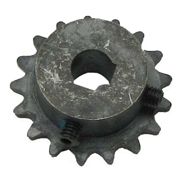 A close-up of the All Points Motor Sprocket with 17 teeth.