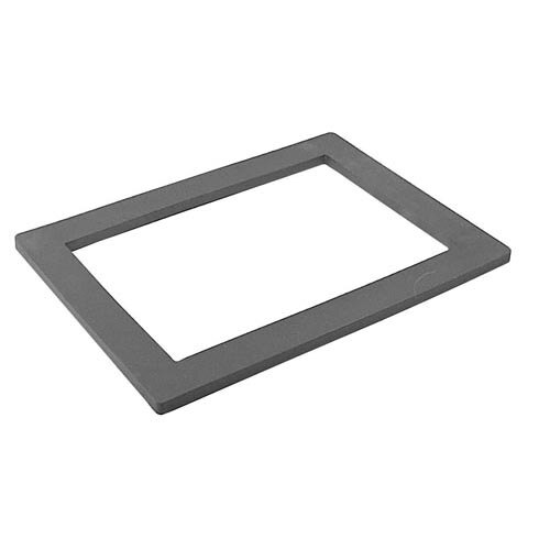 A grey rectangular frame.