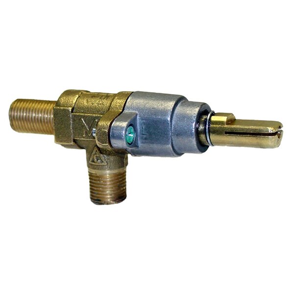 Southbend 1176000 Equivalent Gas Valve with Knob - No Orifice; Natural Gas; 1/8" Gas In x 3/8"-27 Gas Out