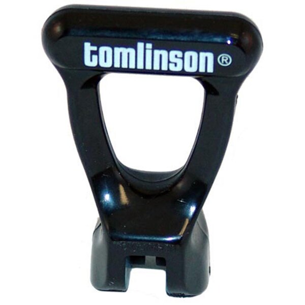 A black plastic All Points Tomlinson faucet handle with white text.