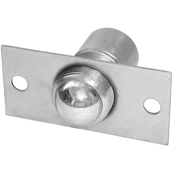 A stainless steel All Points door catch assembly with a metal ball.