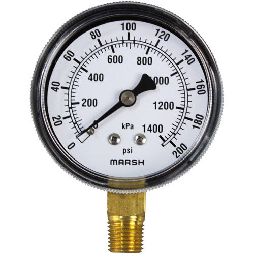 Pressure Gauge 0-30 psi 1.5" Diameter 1/8" NPT Bottom Mount G2001-030 