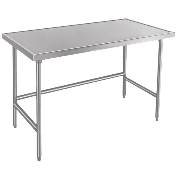 Advance Tabco Spec Line TVLG-303 30" x 36" 14 Gauge Open Base Stainless Steel Commercial Work Table