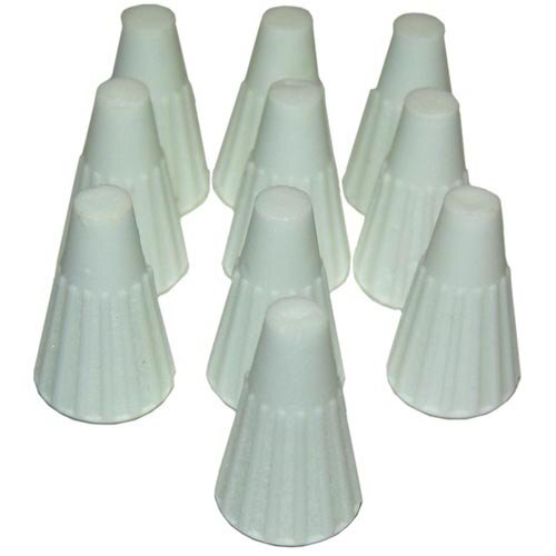 A pack of white medium porcelain wire connectors.