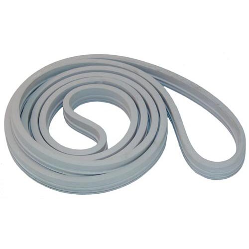 An 80" white silicone rubber door gasket.