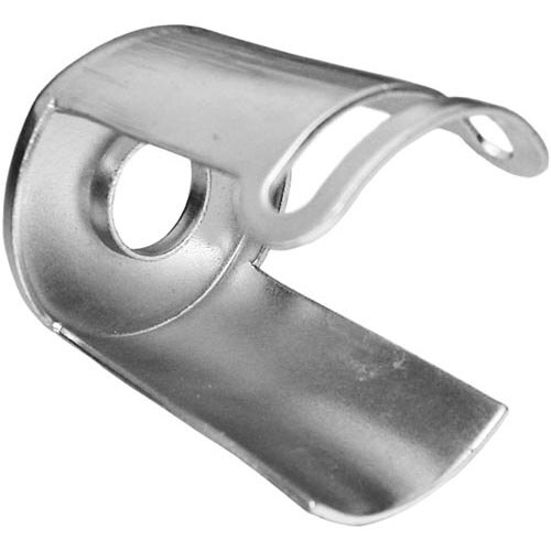 A metal piece with a side slot on a white background.