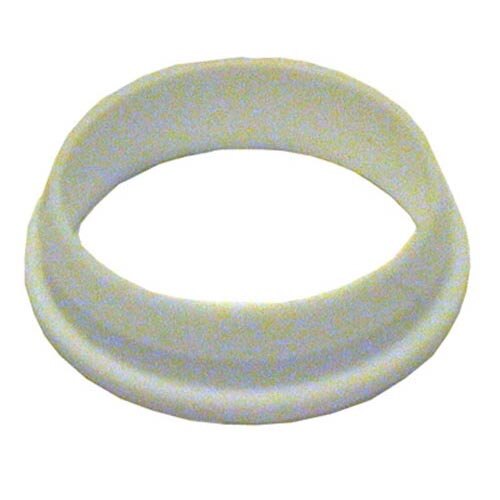 A white Teflon ring with a hole in the middle.